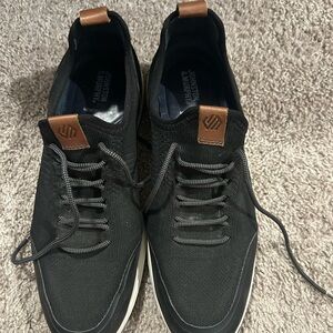 Johnston & Murphy Black Knit Lace Up Memory Foam Men's 11 Sneakers